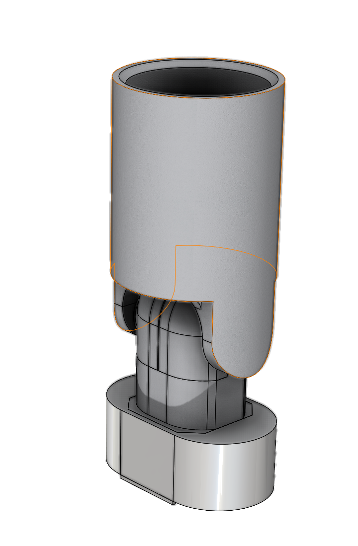 Freigestellter CAD-Render eines Light-IT Spots von vorne