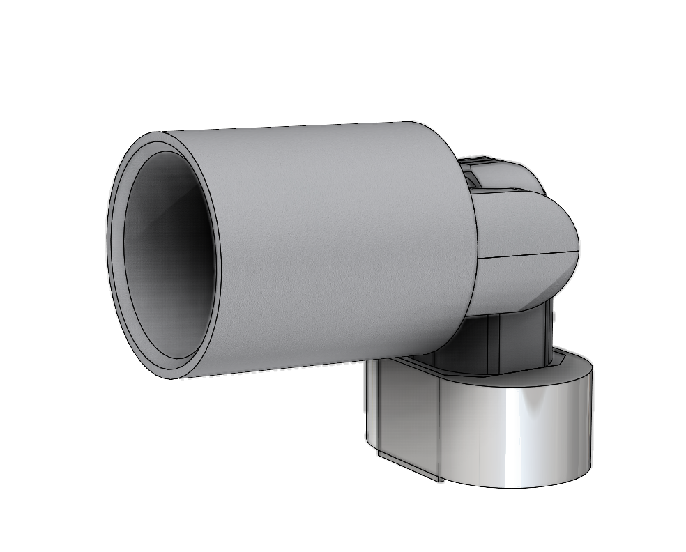 Freigestellter CAD-Render eines Light-IT Spots von der Seite